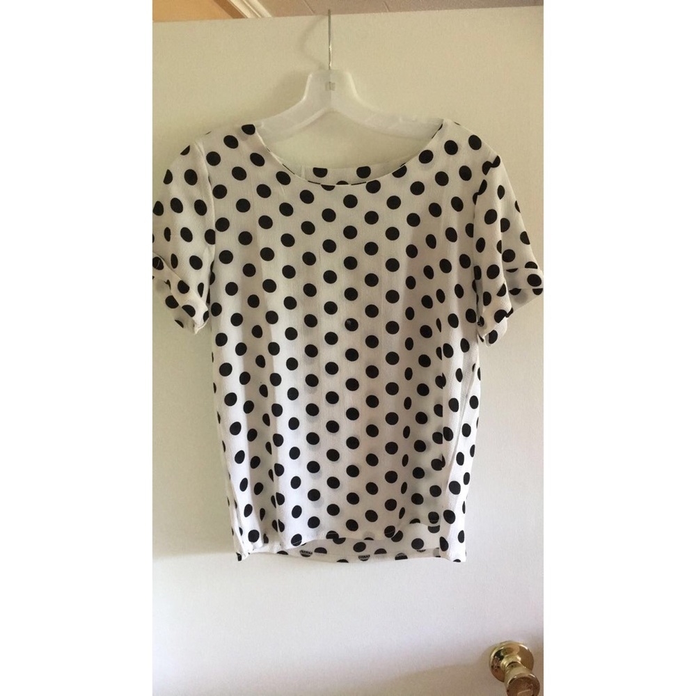 Polka Dot Chiffon Top